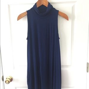 Navy Turtleneck Dress